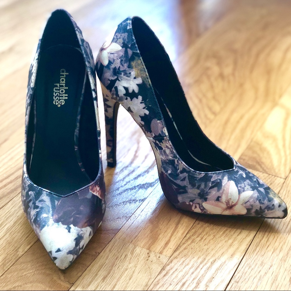 Floral Printed Heels